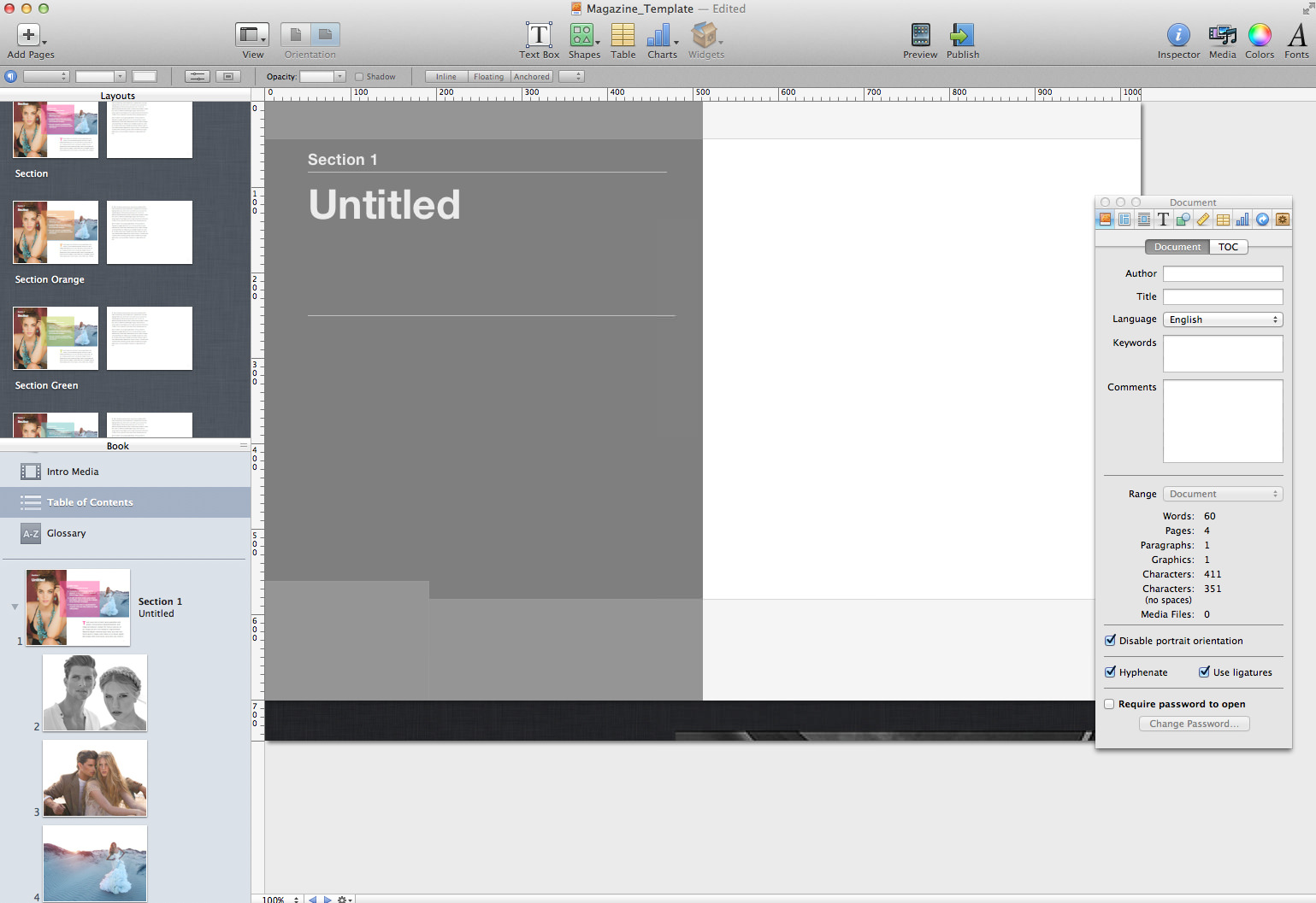 5. You'll notice we might have a slight problem with the Table of Contents. Here's how to fix it.