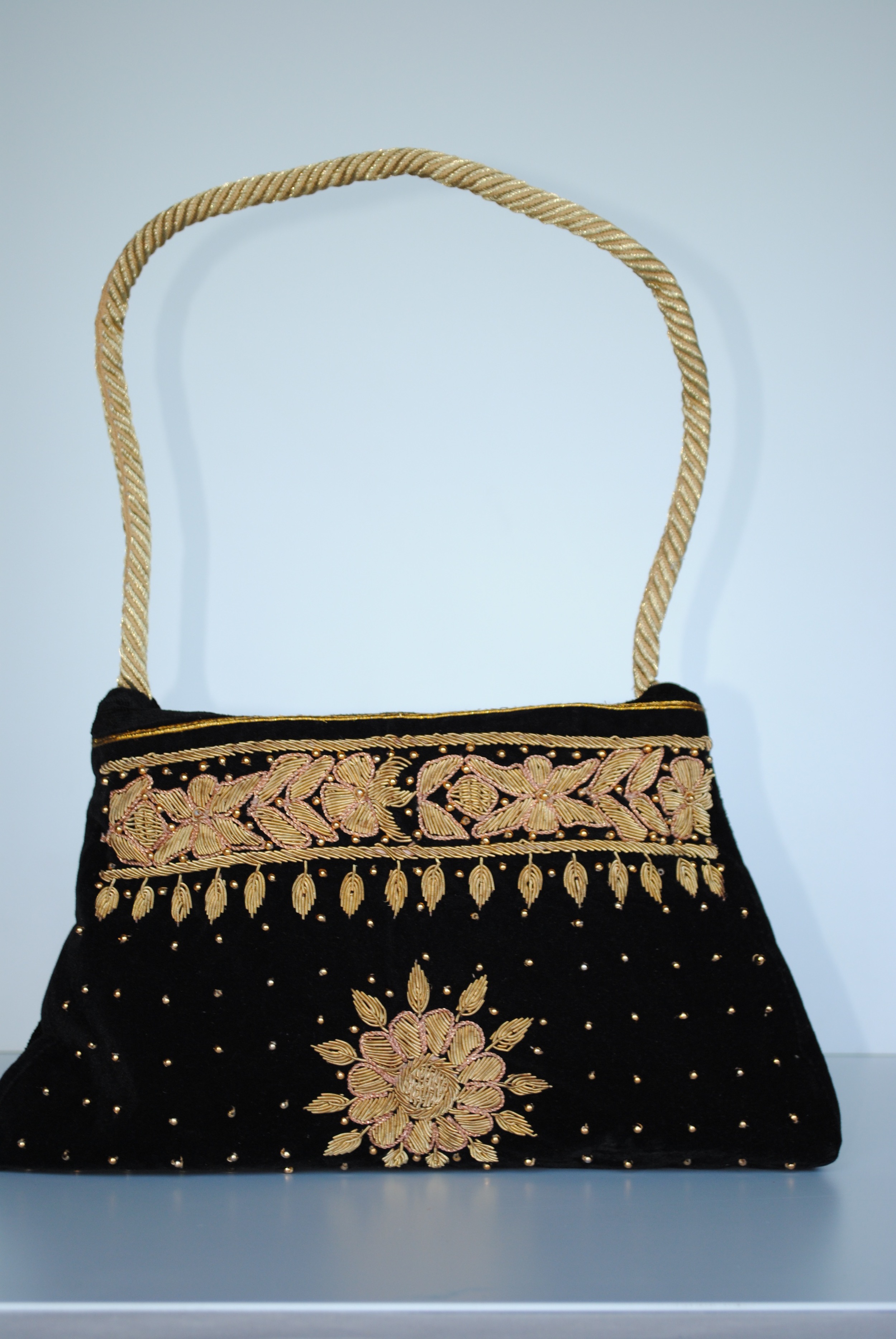 Gilded Sun Black and Gold Evening BAg