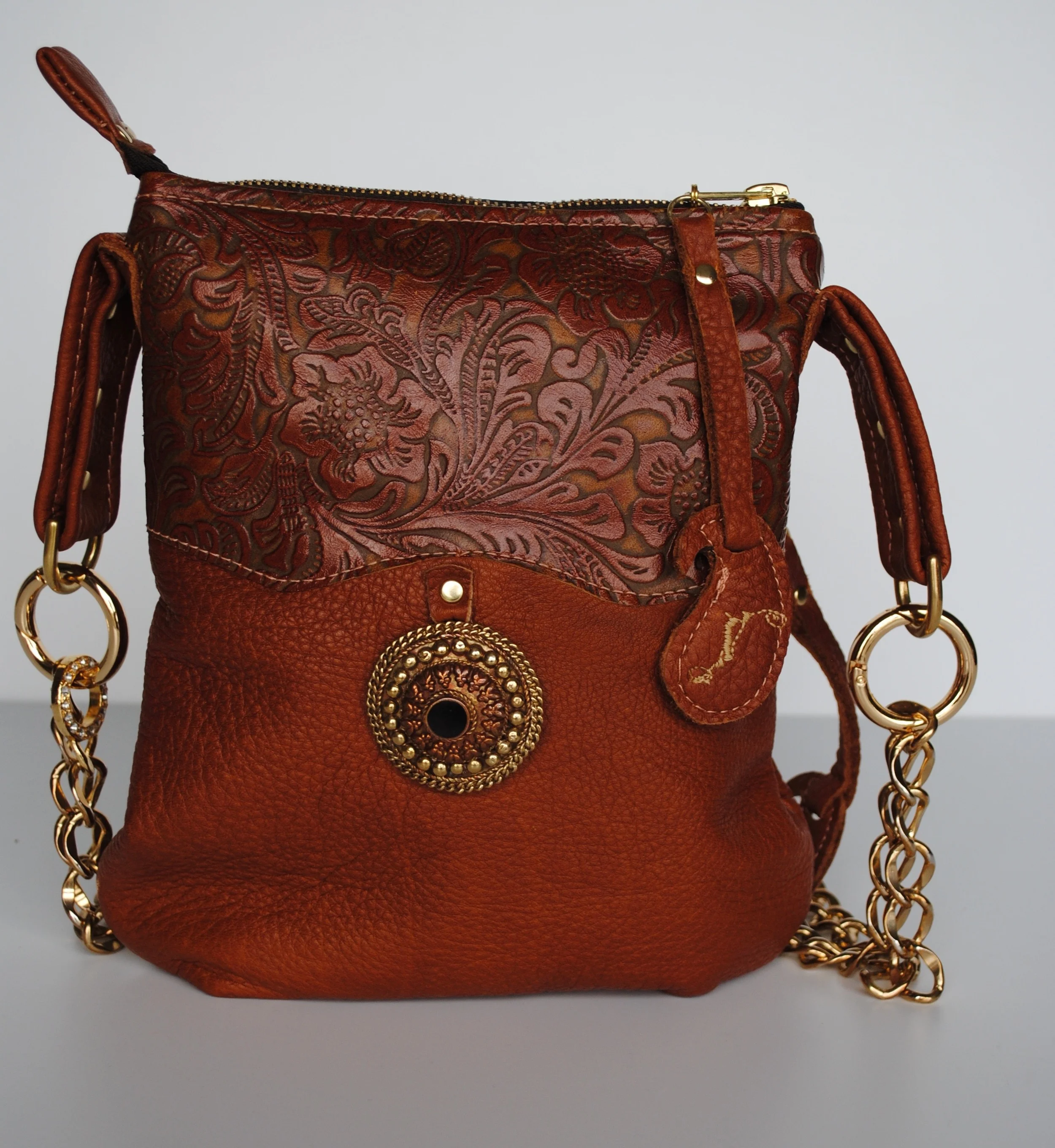 Ellora Embossed Leather Small Pocket