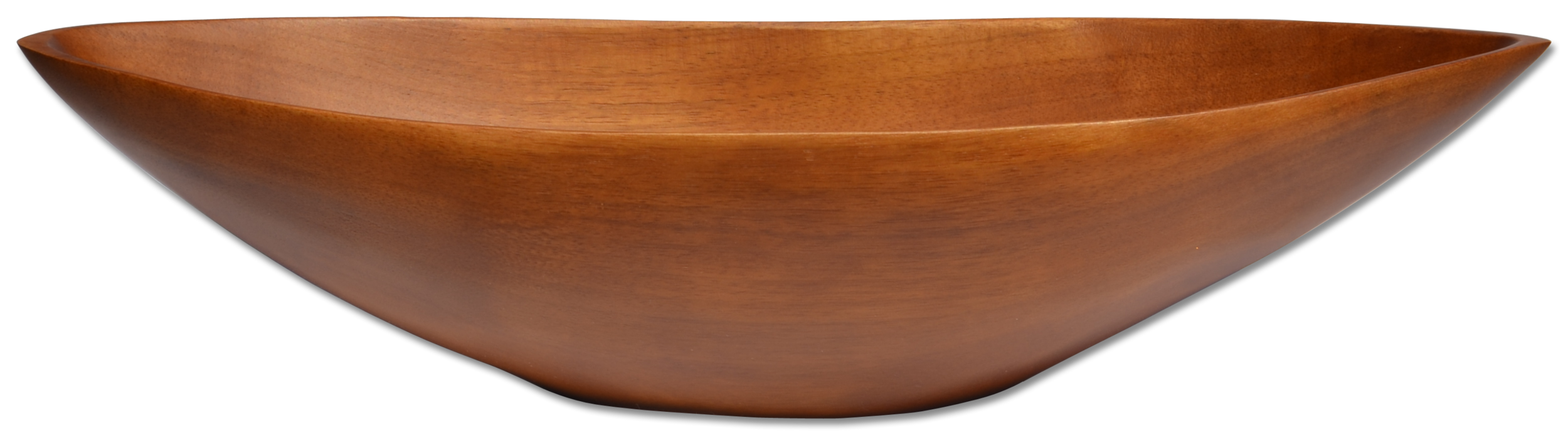 DONNA KARAN LENOX HANDCARVED WOOD NATURAL BOAT BOWL