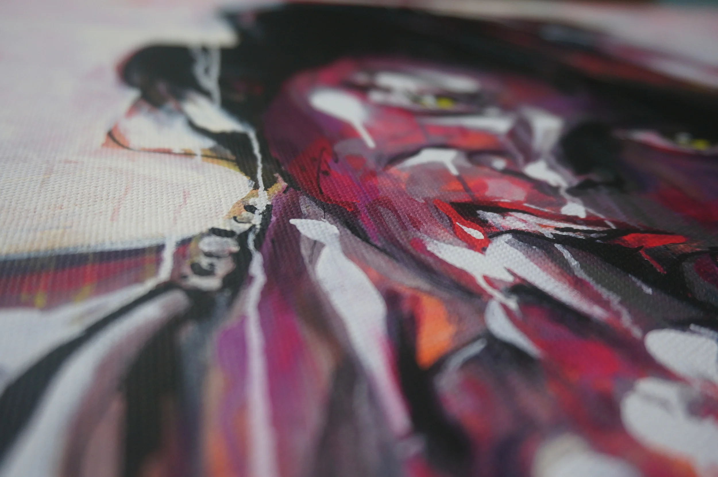 Printed on canvas