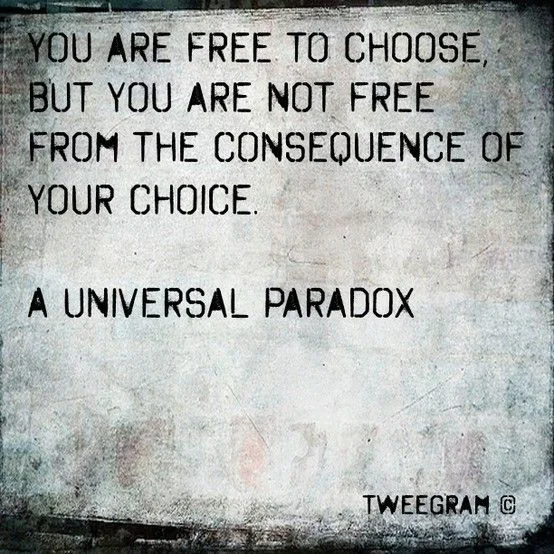 Life is a series of decisions and consequences