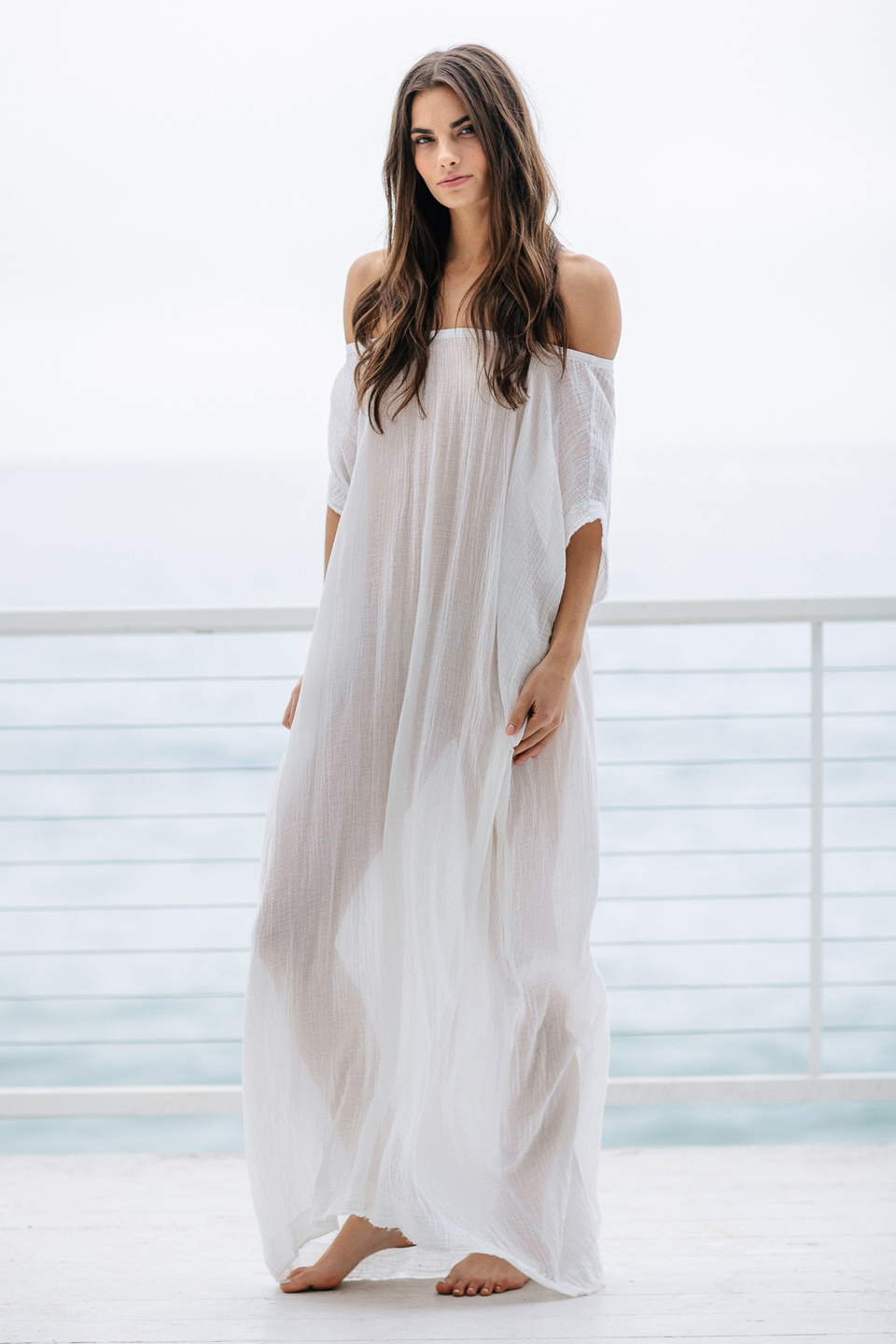 off shoulder caftan