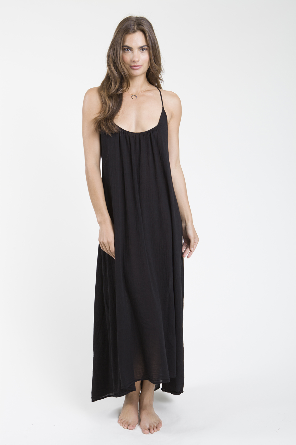 SEYCHELLES cross back maxi - black — 9seed | Official Online Store