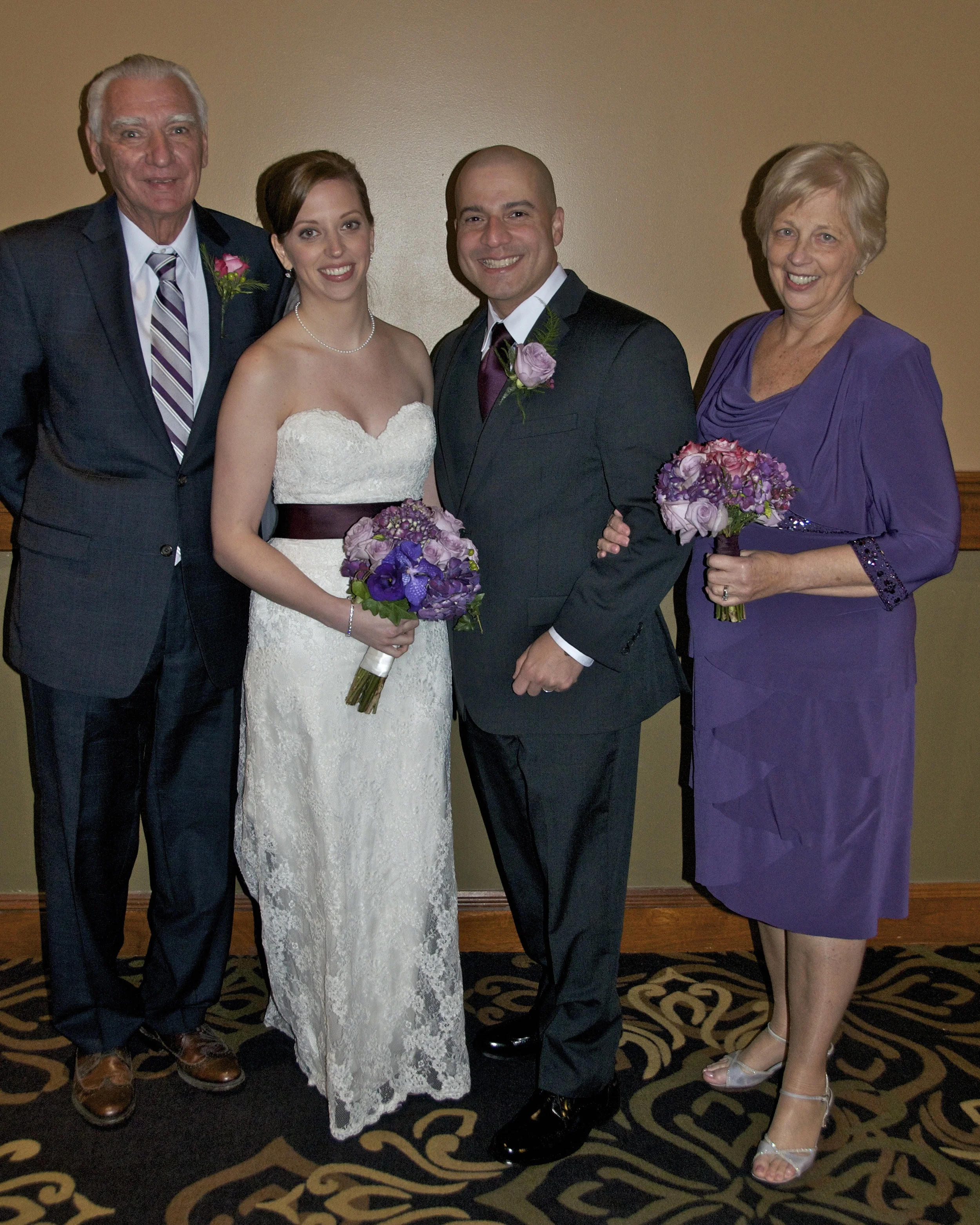 Purple bouquets