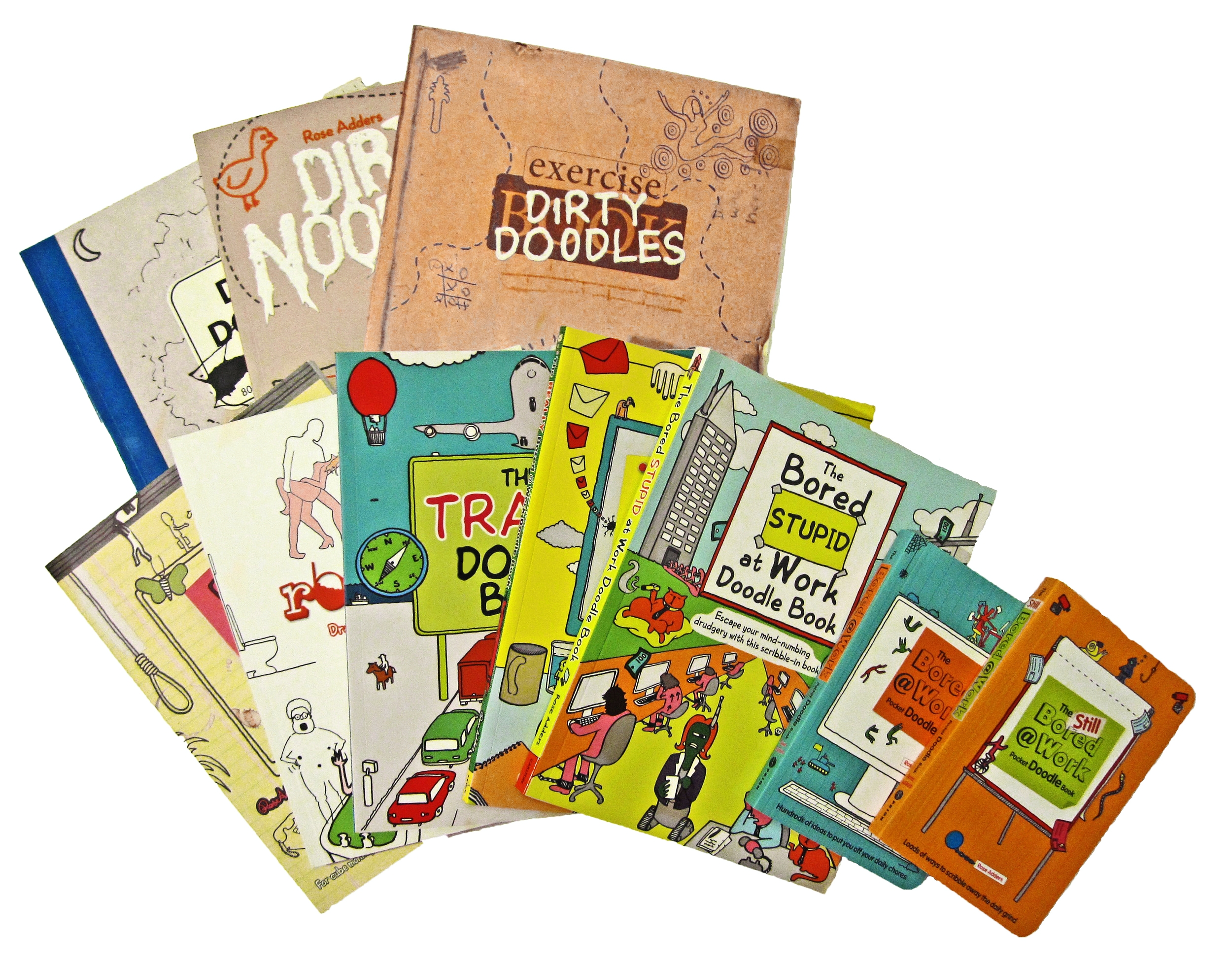 various doodle books by Rose Adders