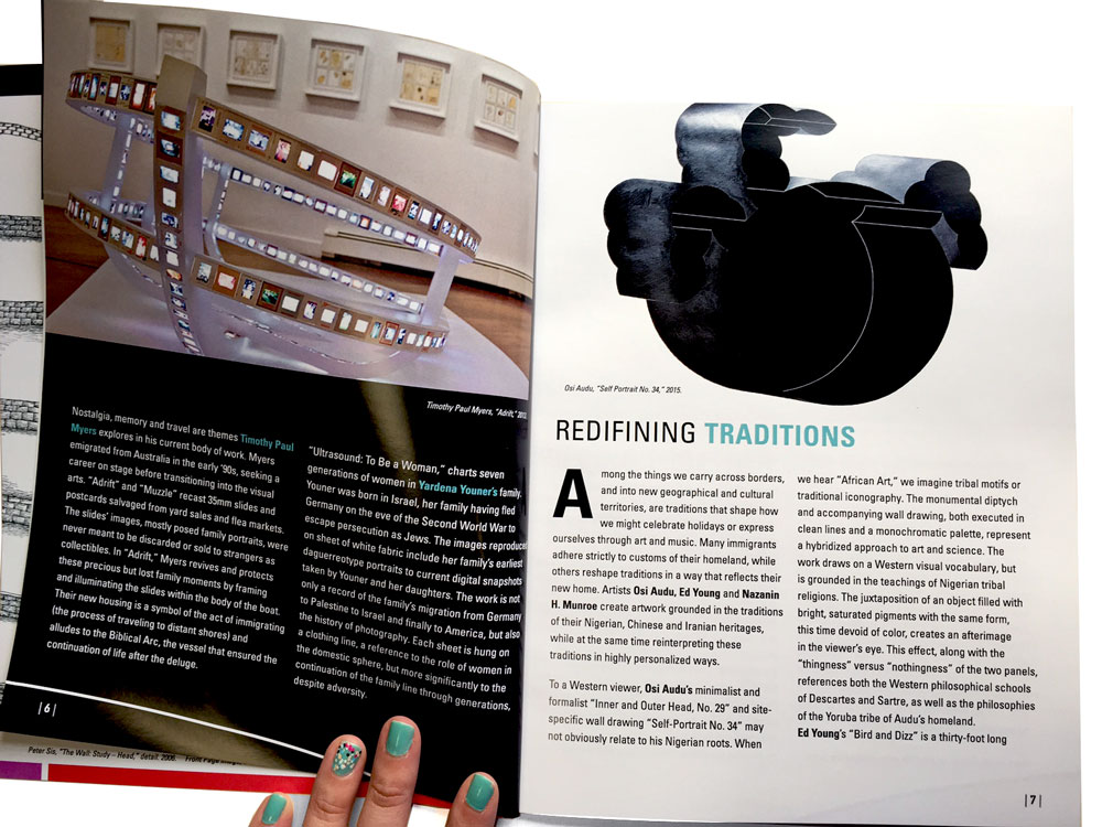 Spread from Crossing Borders Catalog