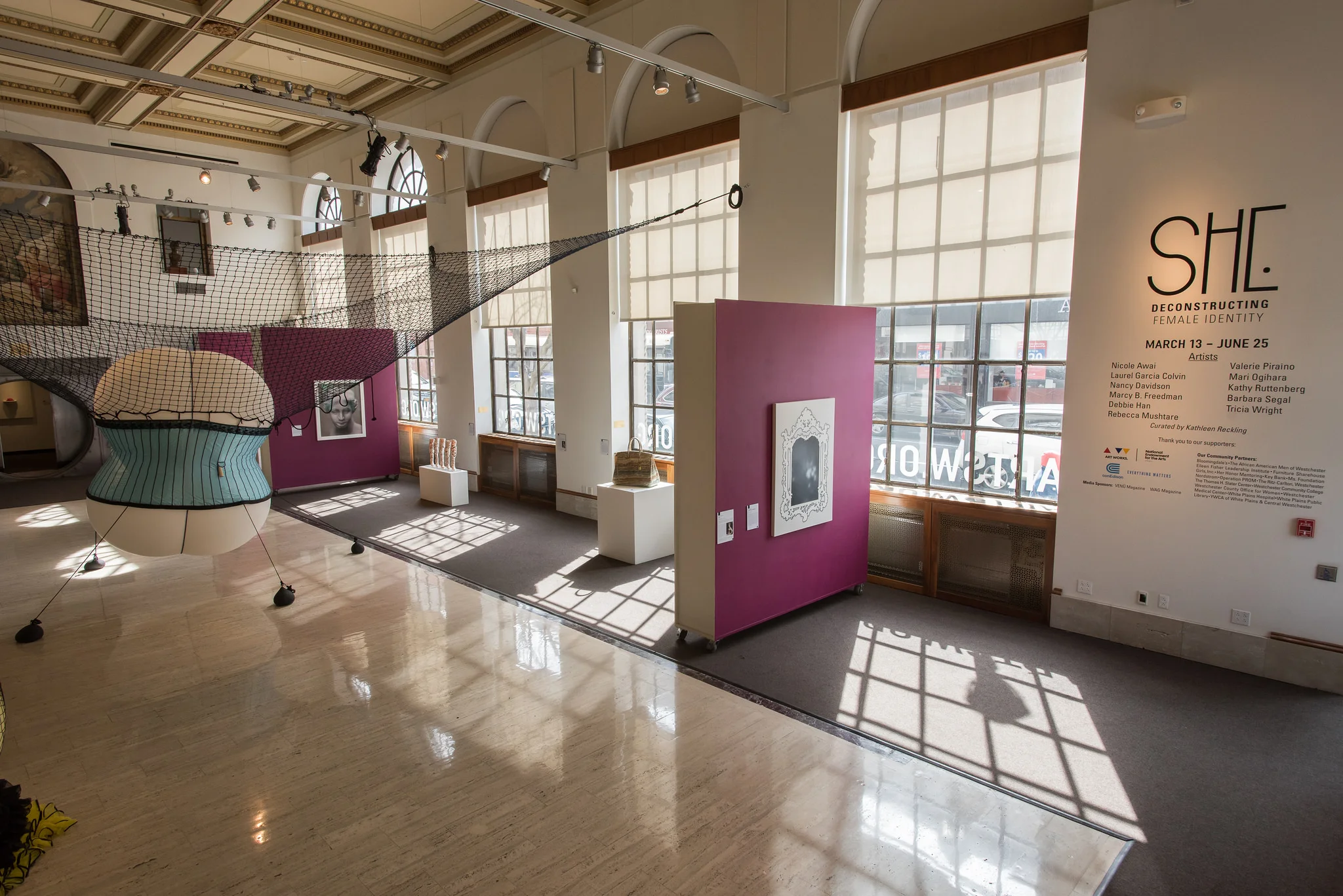  One of my favorite exhibitions to date,  SHE: Deconstructing Female Identity &nbsp;explored what it meant to be a woman in contemporary America. My role was to create a visual brand for the show that reflected the themes and artists’ work as well as