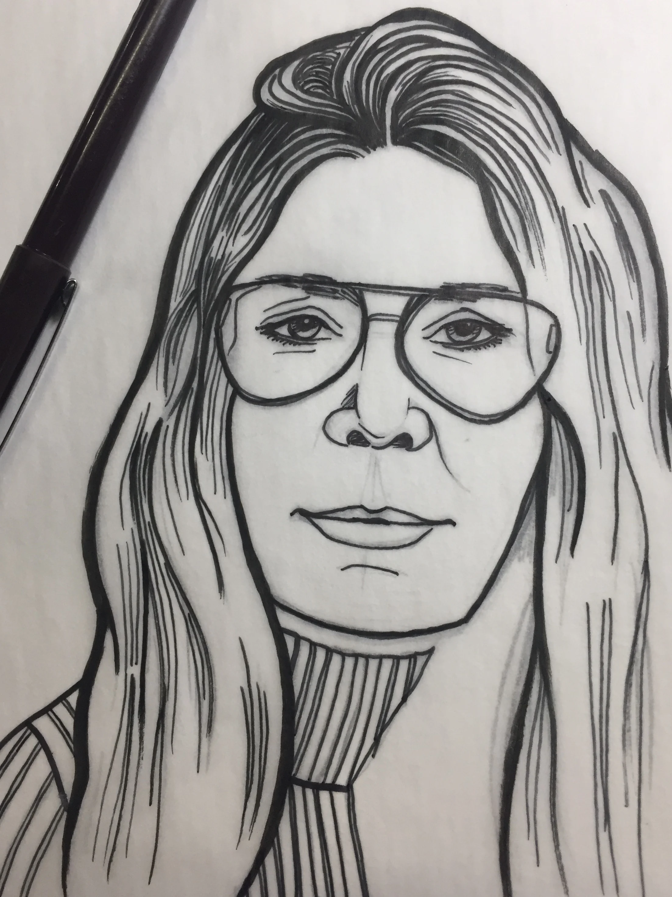  Gloria Steinem Drawing Process 