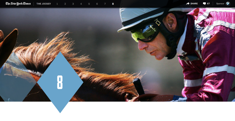 One of 8 pages from the NY Times' latest project: The Jockey