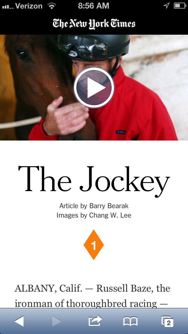 Call it up on a mobile device and the presentation is different, but just as thoughtful.