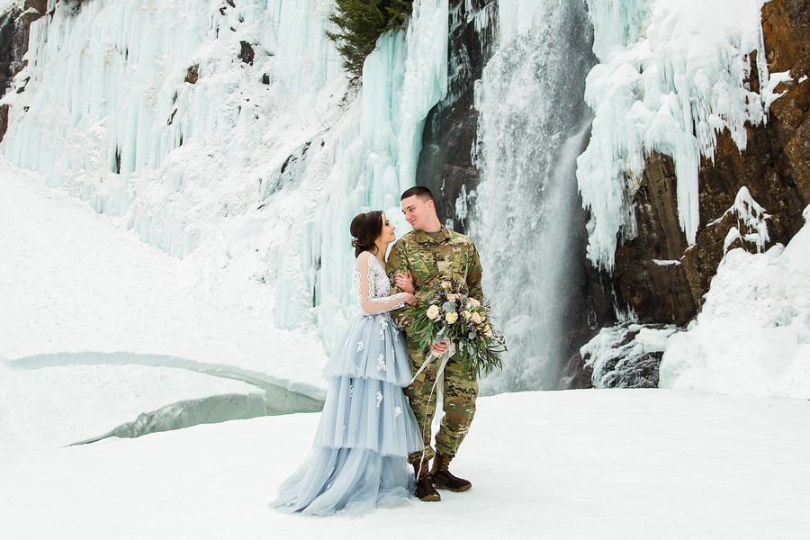 Frozen Waterfall Engagement Shoot | Real Engagements