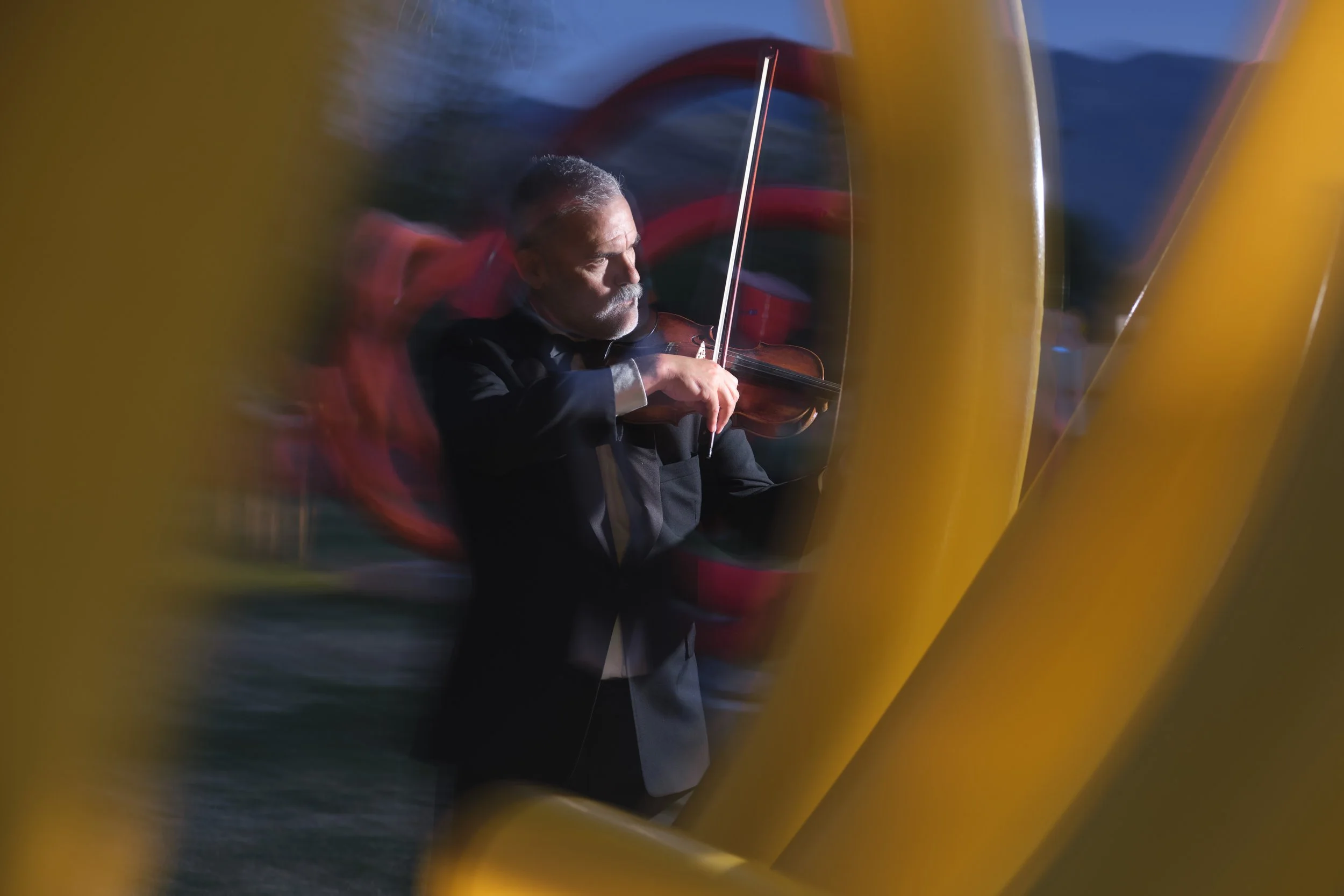  My friend Jim Hahn, concert violinist, photographed at Demuth Park in Palm Springs, CA. 