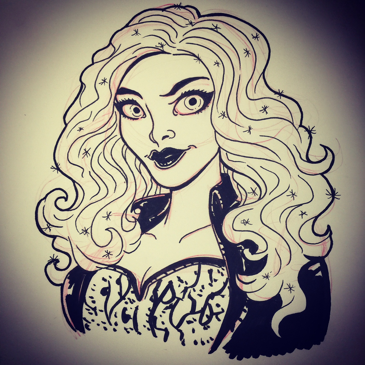 Killer Frost pen sketch