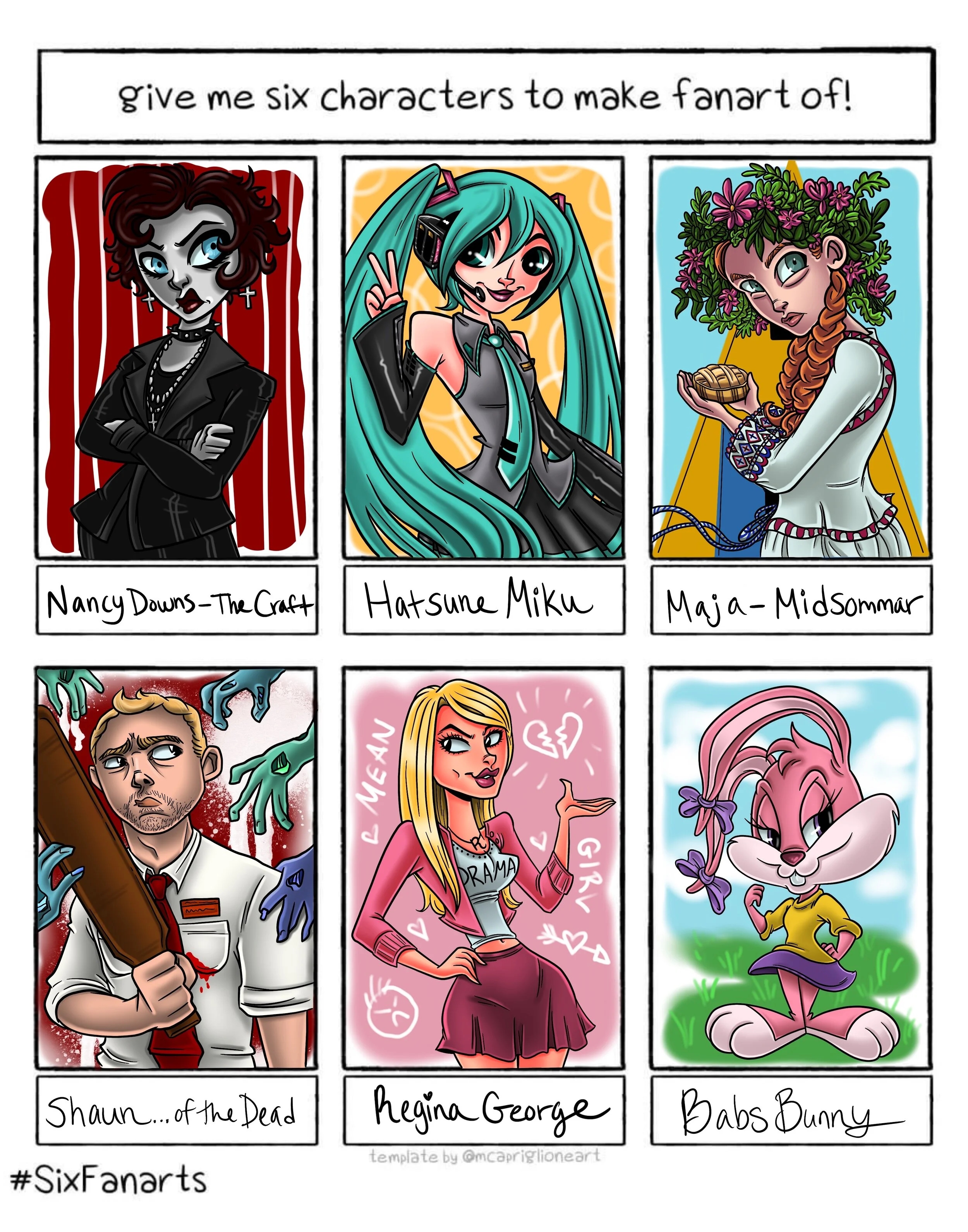 April 2020 Challenge - #sixfanarts