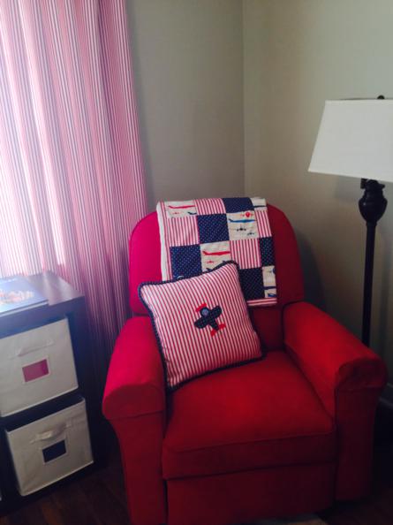 The reverse side of the throw pillow!