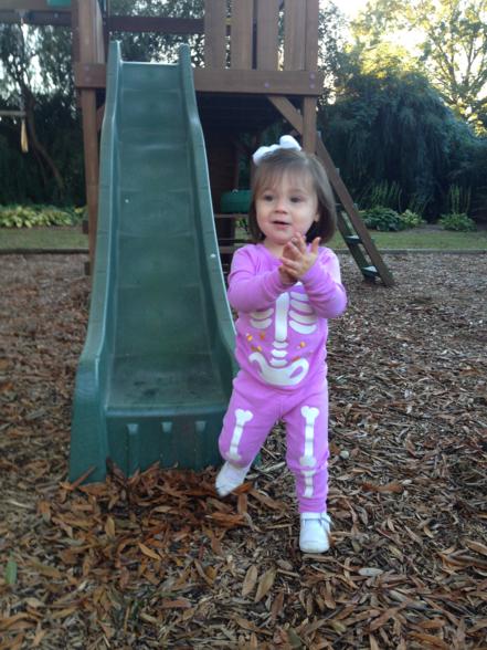 Wednesday = Pajama Day. Skeleton pj's with candy corn in the belly were perfect!