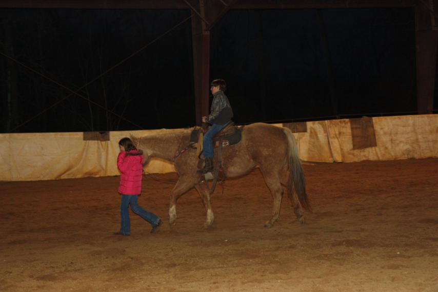 Neely helped Roger with leading the horses around.