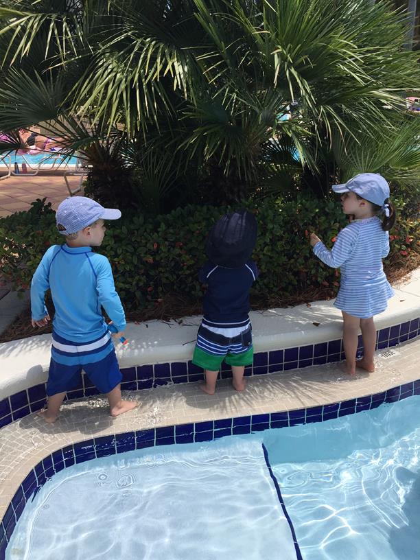Laura brought squirt guns and since they couldn't be pointed at people, the kids watered the plants with them! :)