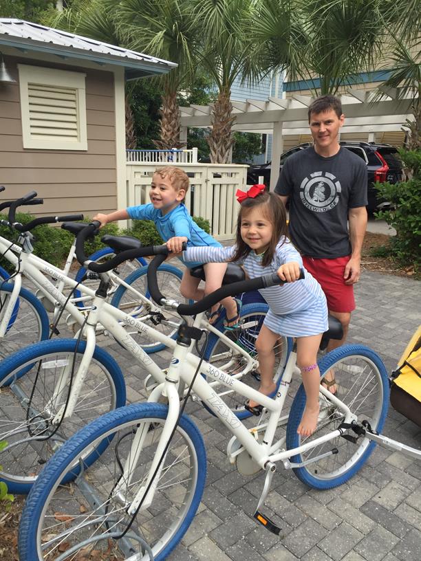 Pretending to be big bikers!