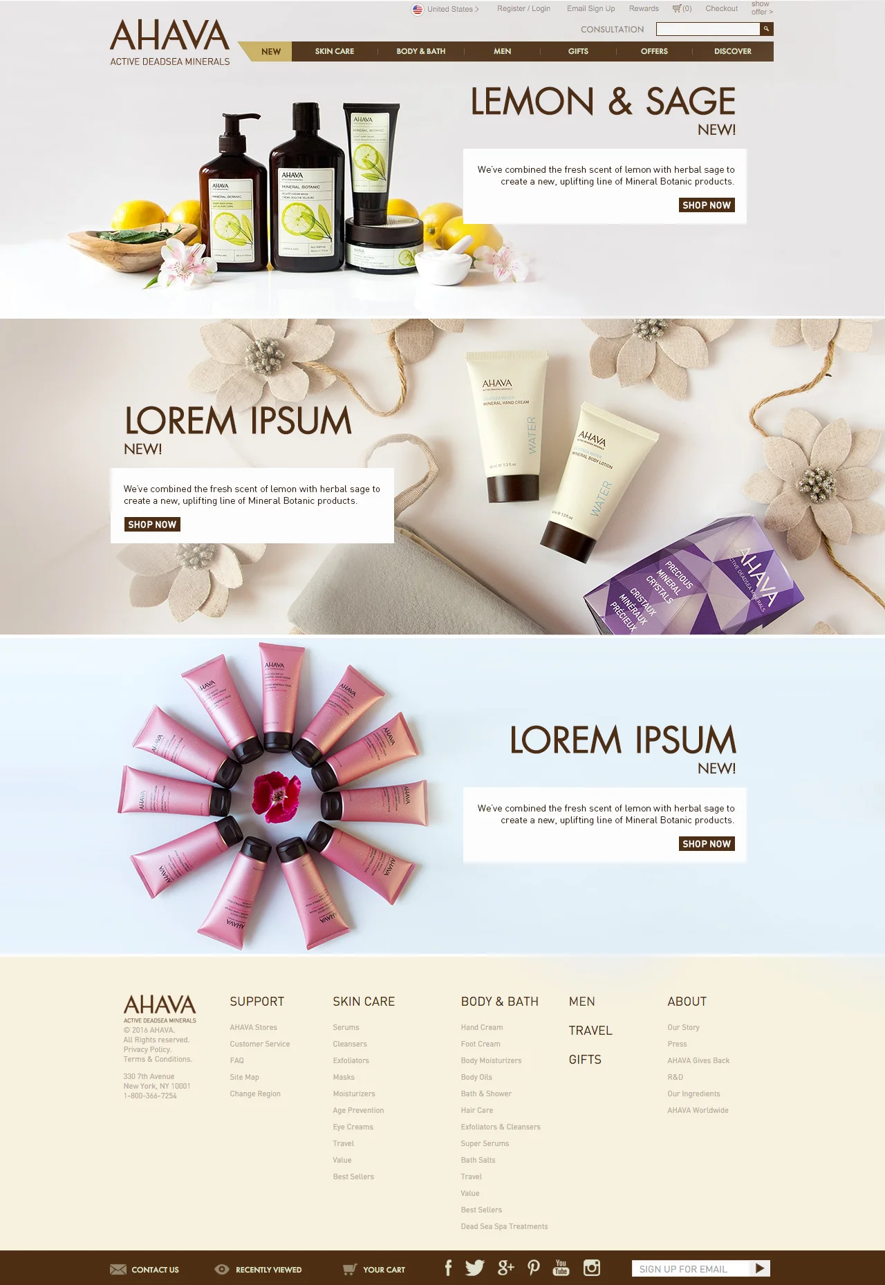 AHAVA: Ongoing Design for a Skincare Brand - Creative Design Agency for ...