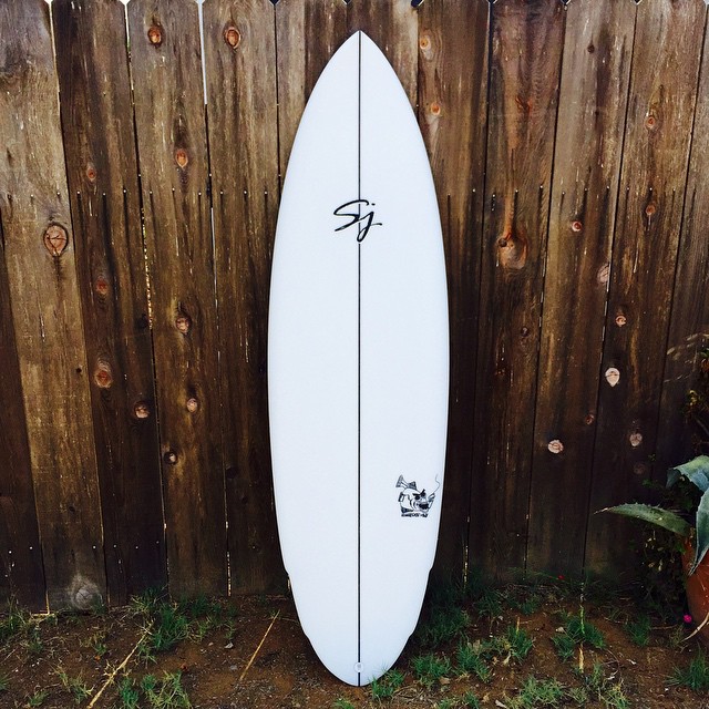 Every once in a while you have to splurge and shape your self a new board. 5'10&quot; x 20&quot; x 2.5&quot; 5 fin futures #halibut #sjsurfboards