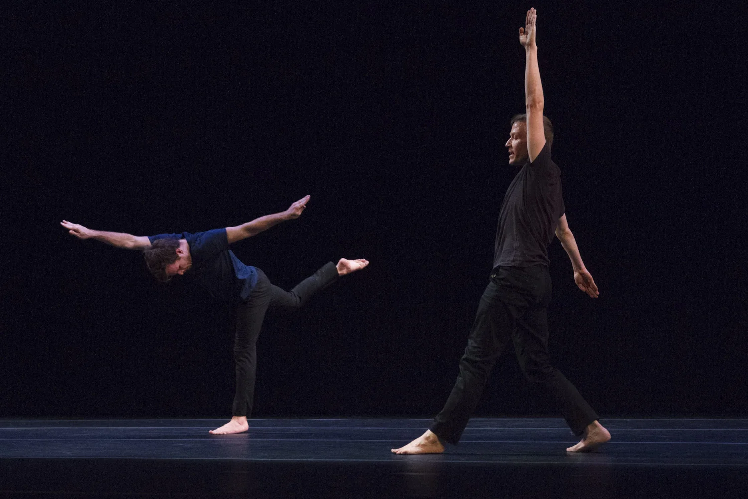DUET “Precision, geometry, intimacy, and vulnerability” The Dance Enthusiast Work-in-progress trio with poem and music of Philip Glass Length: 25 minutes Showings: May 9 & 10, 2018, Martha Graham Studio Theater , New York City & March 29, 2019, Bard College at Simon’s Rock , Great Barrington, Massachusetts Original Cast: Ian Spencer Bell, Gary Champi, Joshua Tuason Photo: Molly Hamill