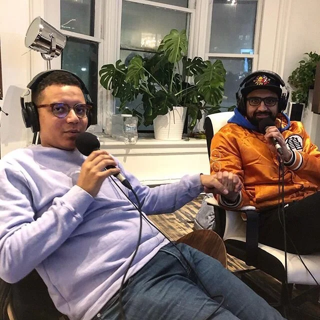 Even their colours complement each other. @drew_picklyk and special guest @fadetobrown Amish Patel talking about communication and partnership with clinical social worker Stephen Giles.