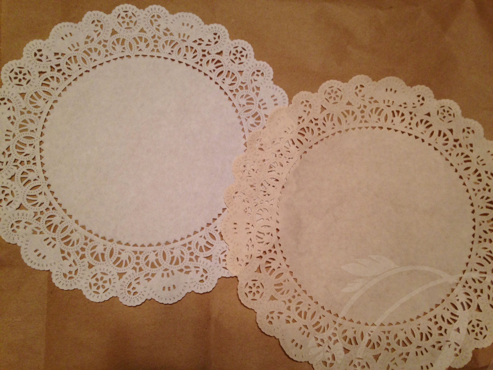 tea dyed doily