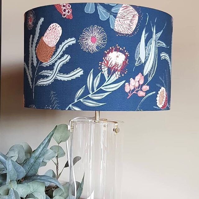 @myshadeylove has crafted this great lamp using one of my fabric designs which may still be available at shopneridahansen.com #lampshade #australiandesign #wildflowers