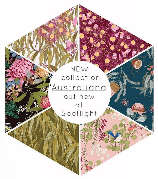 My new fabric collection &lsquo;Australiana&rsquo; is now available @spotlightstores I can&rsquo;t wait to see what amazing creations you come up with. Please share and tag your beautiful sewing projects. Happy making😊 #australiana #fabriccollection