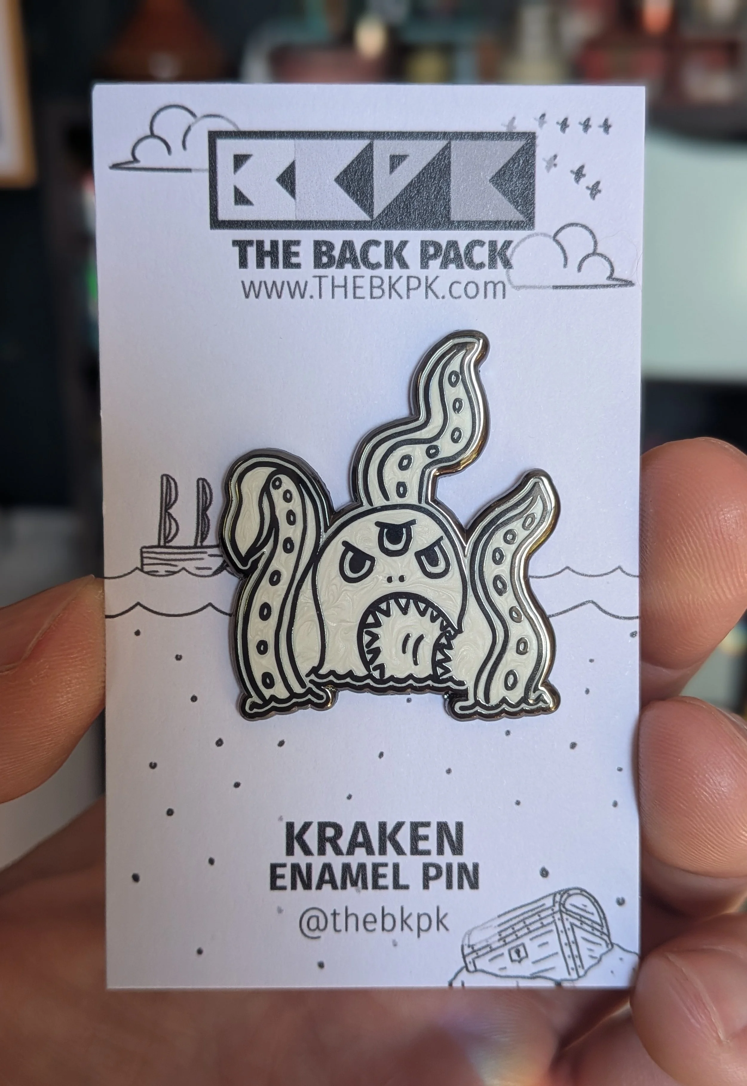 Kraken Enamel Pin