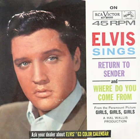 A photo of the 45 record cover Tony would listen to over and over again!