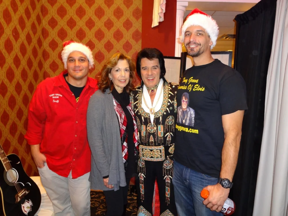 Backstage before December 3, 2016 Christmas Show. L/R Josh, Marie, Tony & Enis