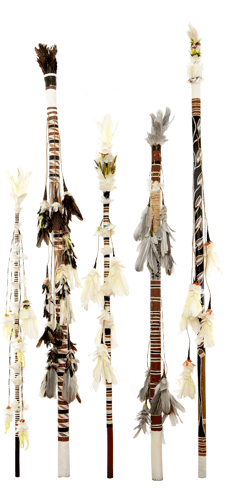 Morning Star Poles by Gali Yalkarriwuy Gurruwiwi