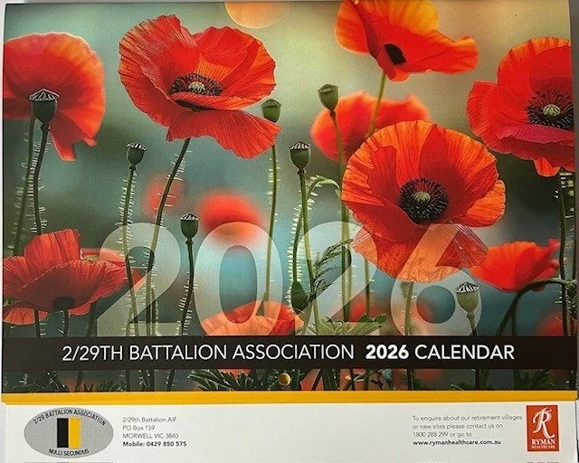 Battalion Association 2026 Calendar