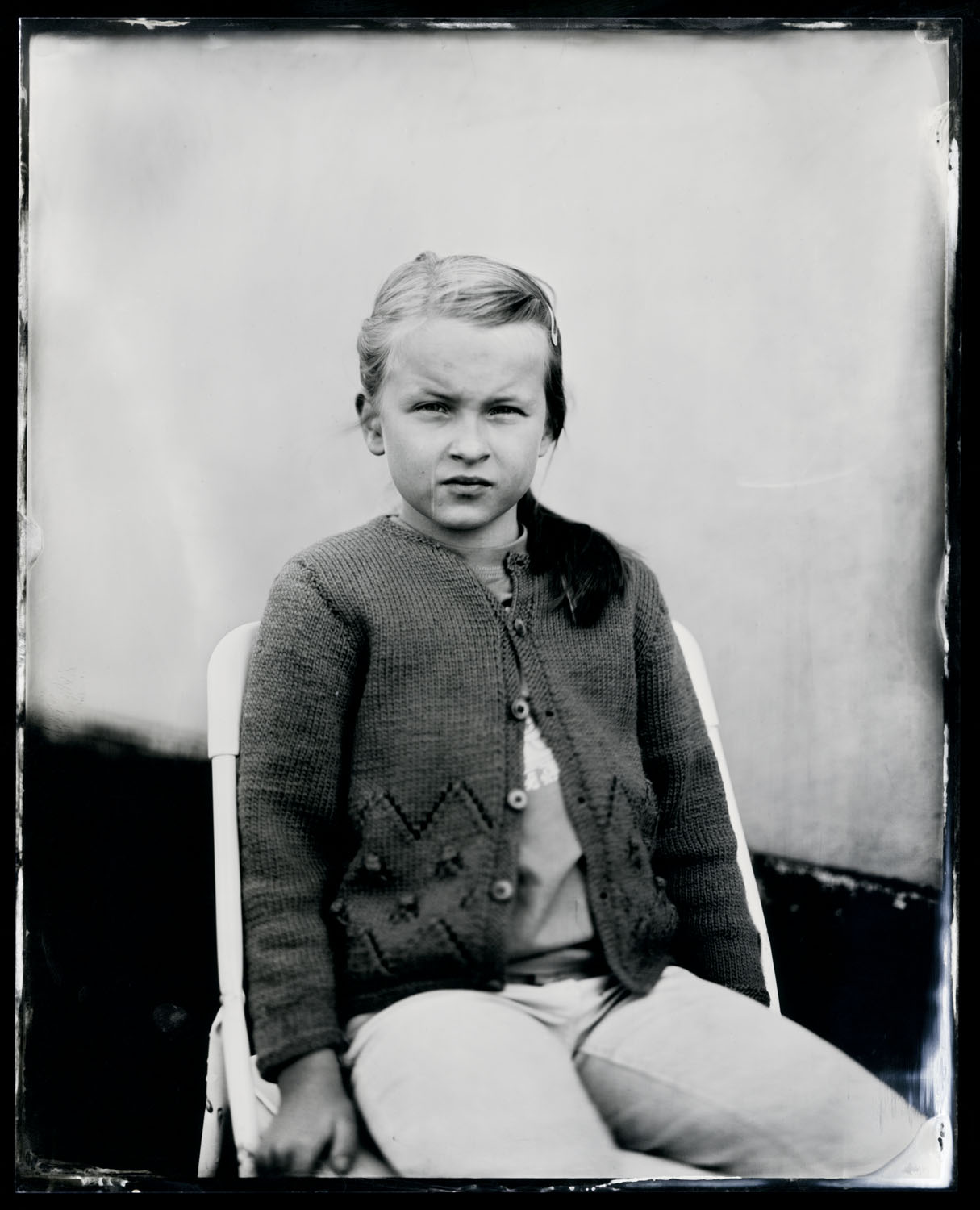 Anneline Friis Østergaard, tintype, 8x10.
