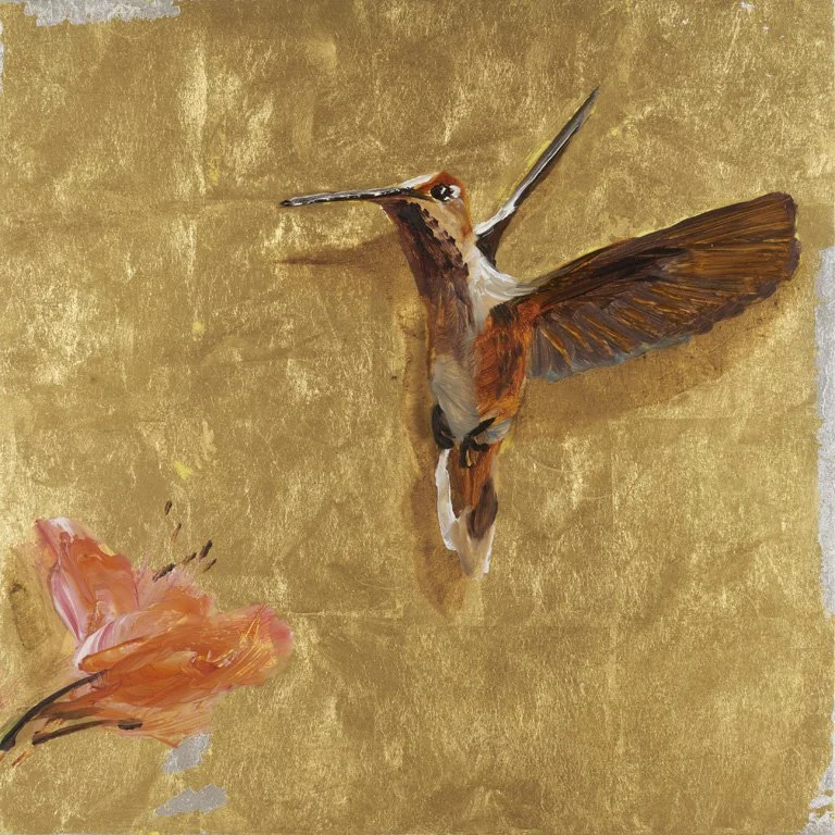 Amanda McLenon_goldhummingbird1-2023-12x12-oil and 22karatgoldleaf_web.jpg