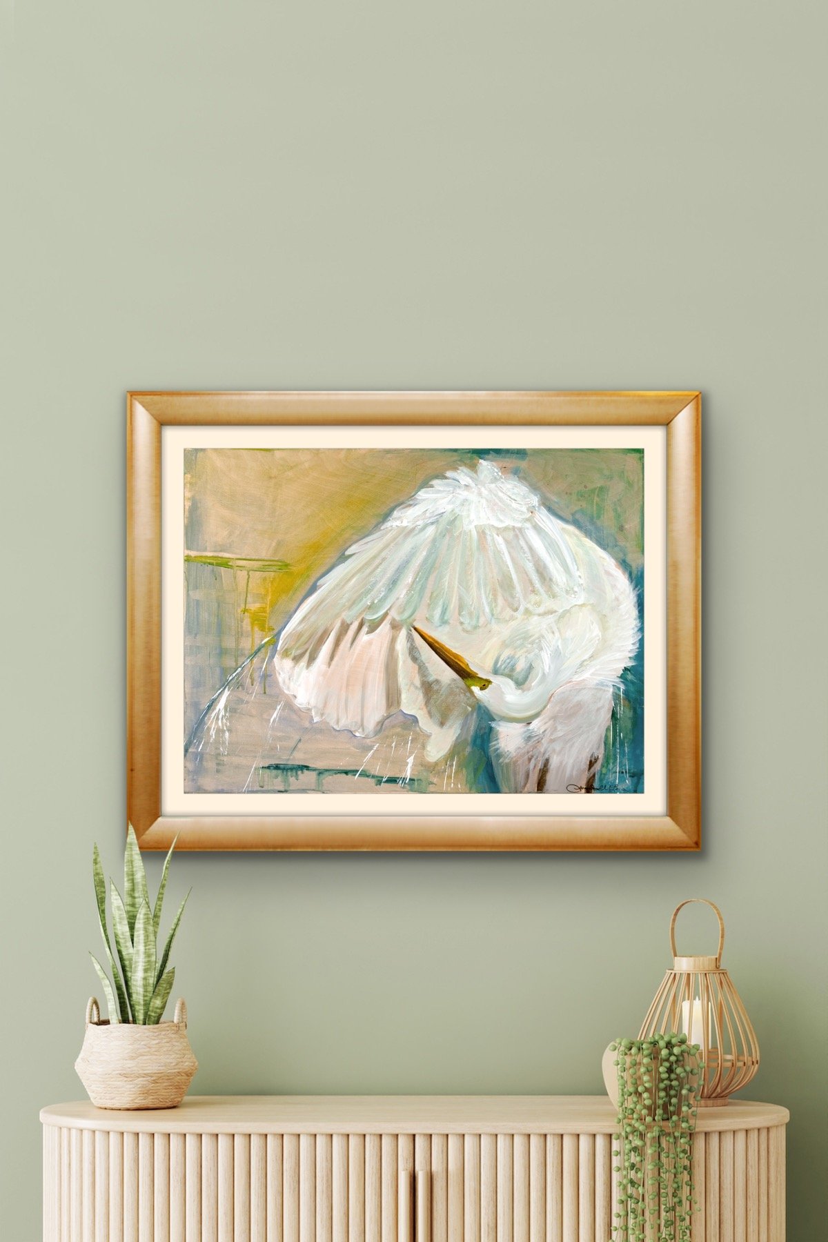 Vintage print! From Amanda's first series - Technicolor Egret