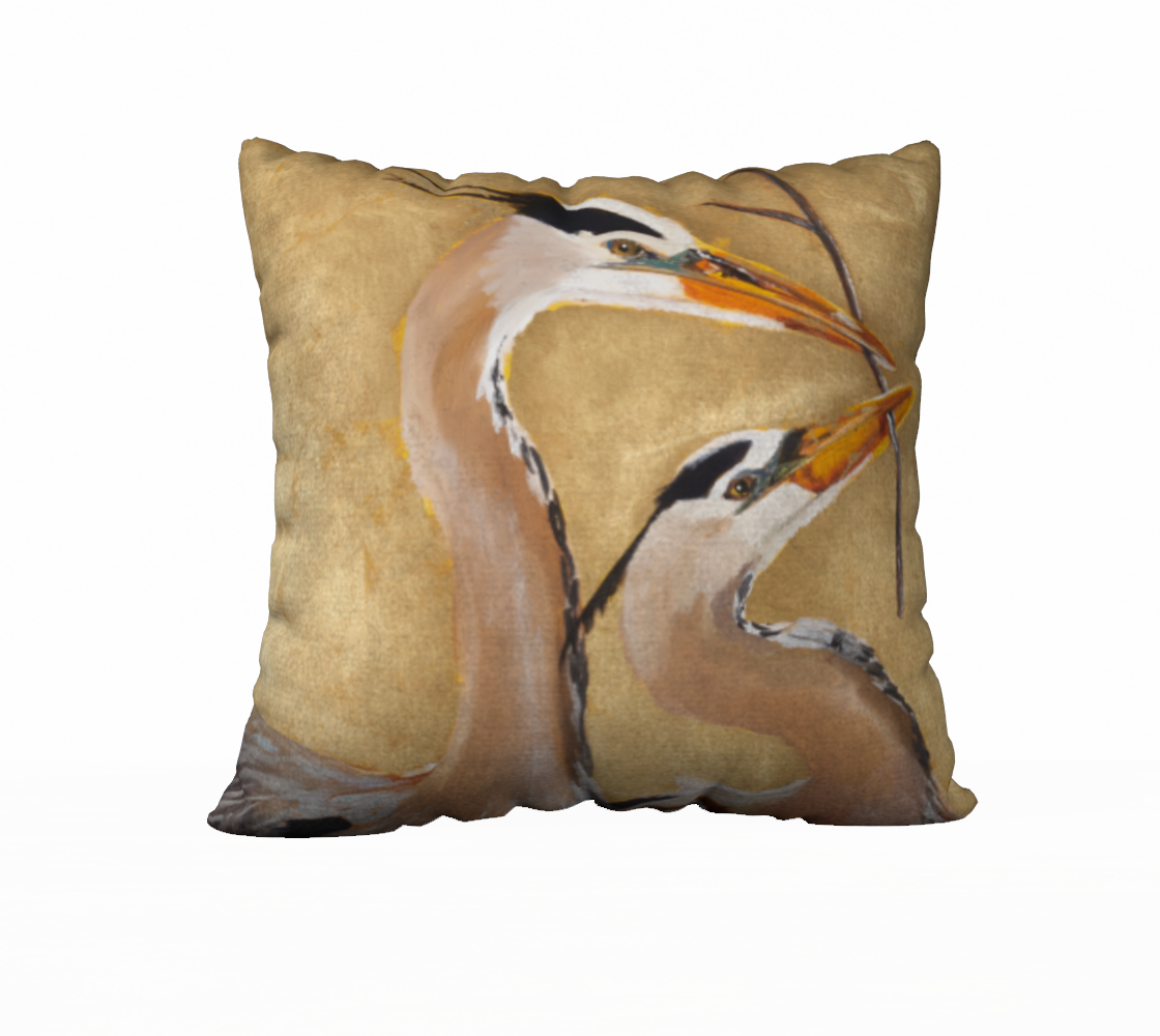 "Kismet" Heron Pillow Case