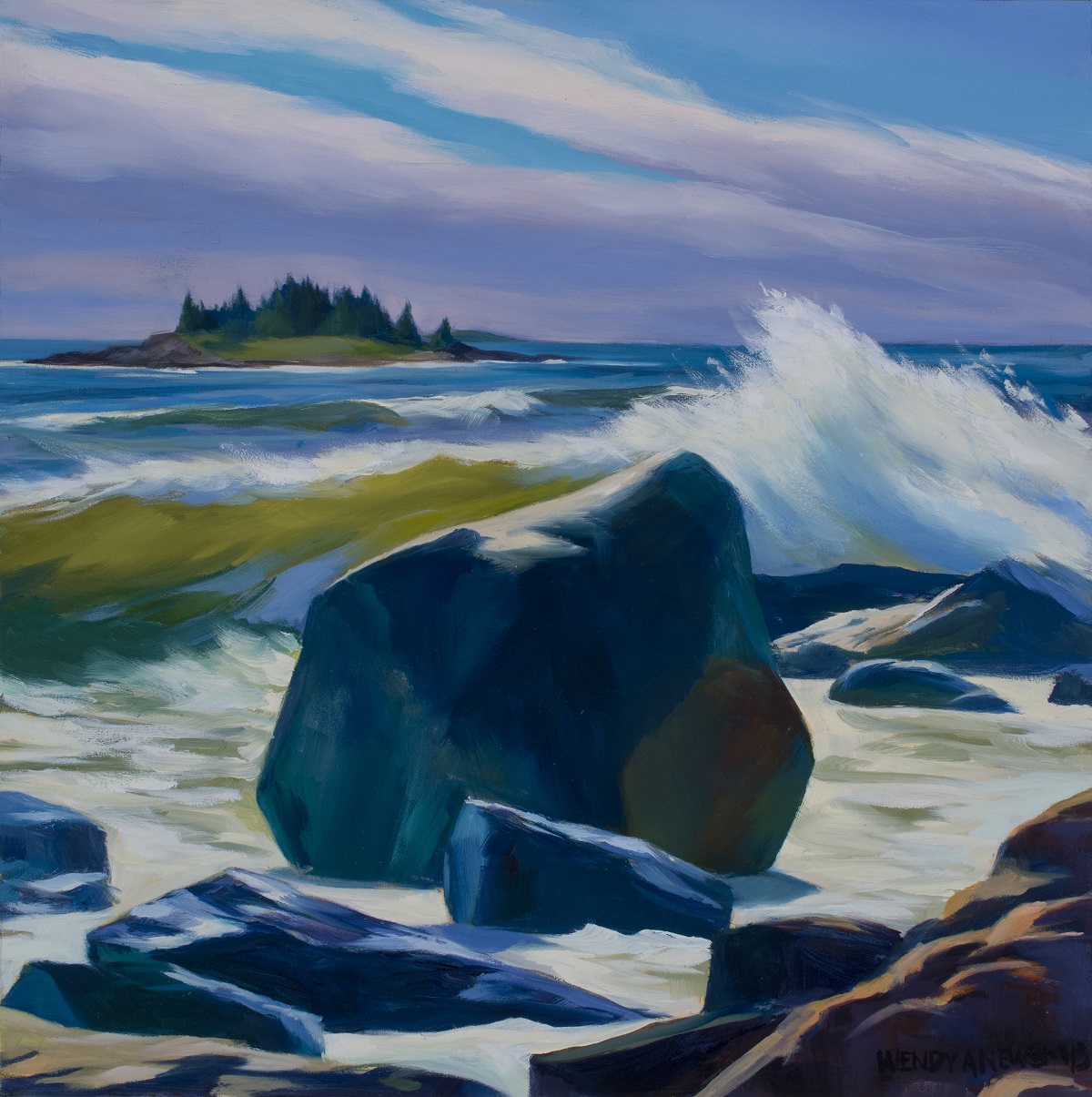  Summer Surf  Oil on panel  10 x 10”  $850  Sold 