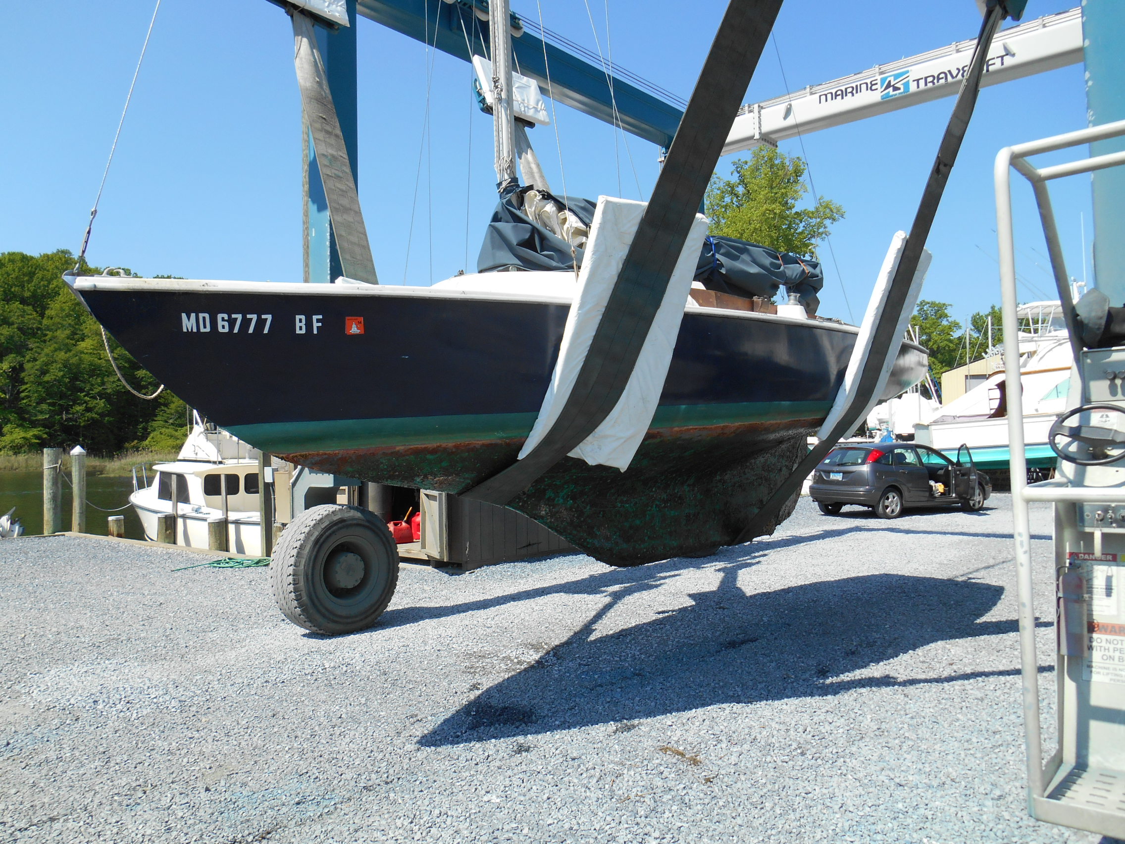 Haulout - not bad for 2 years on her moorings
