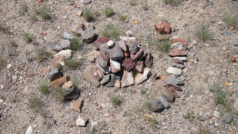 A visit from Andy Goldsworthy? Or some art student smart-ass. 