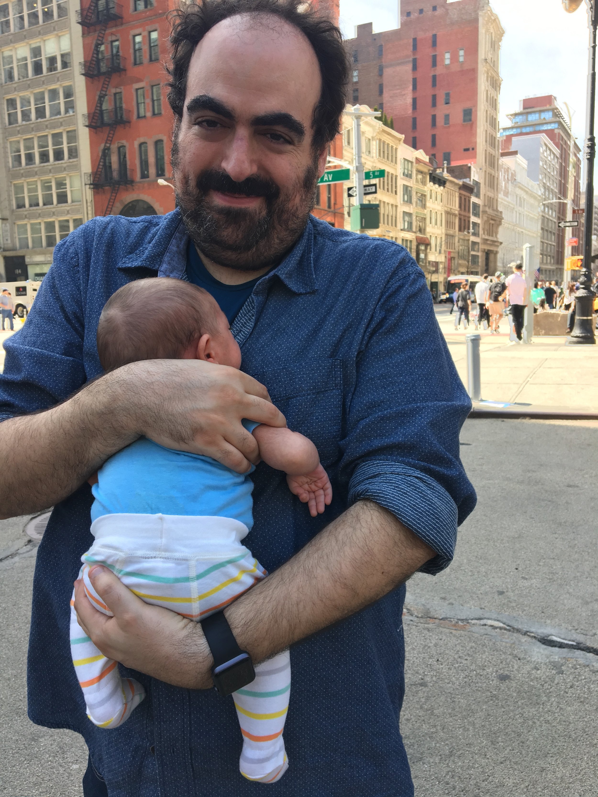  Opal's first trip to Cole Haan to see her daddy at lunch. She also visited the Flatiron Building and had lunch in its shadow.&nbsp; 