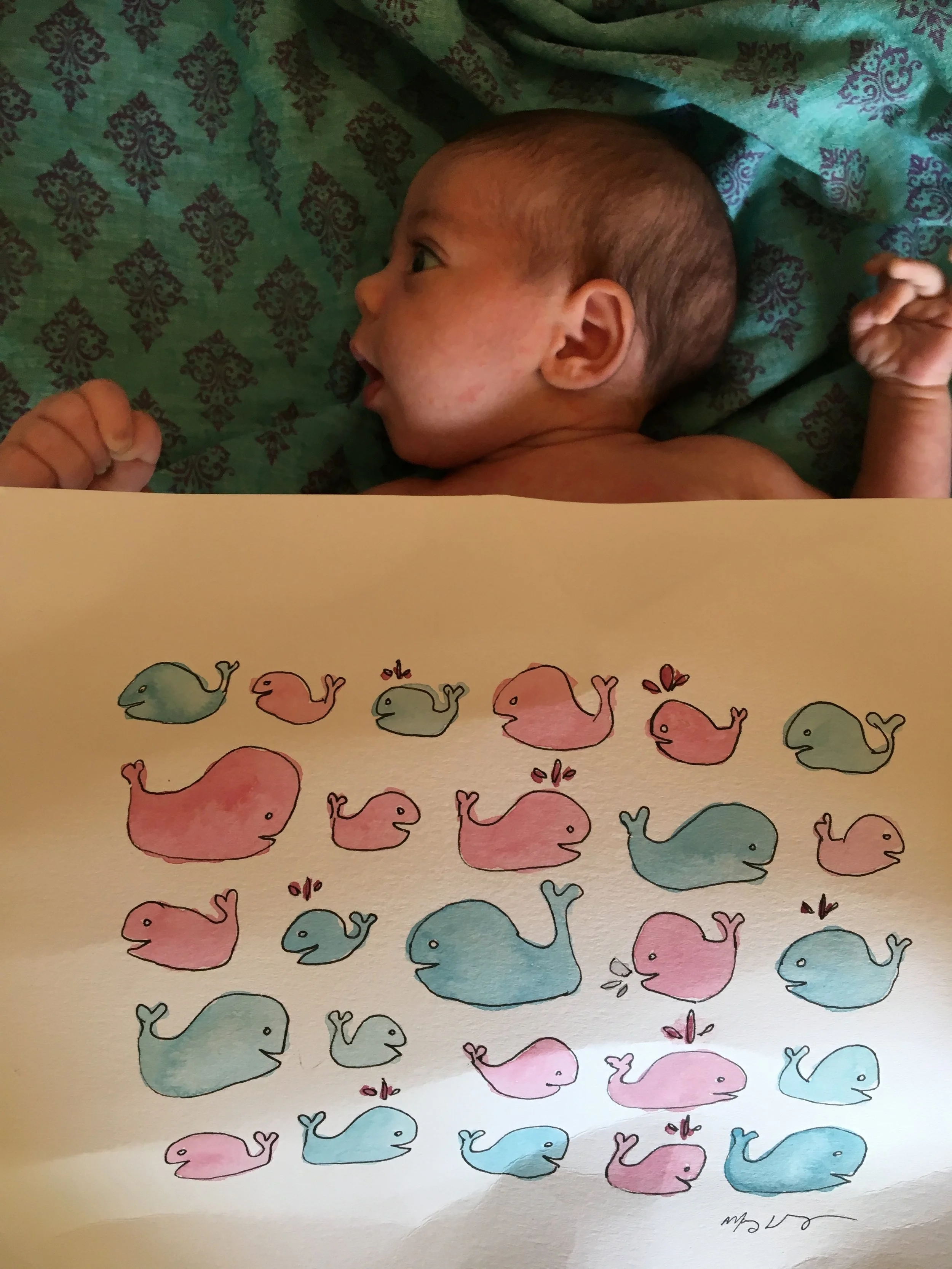 After we couldn't go to the Halfway There where Marcy Dermansky was reading, Marcy sent us this drawing she made. 