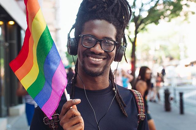 June, 2016
Hudson Street, Greenwich Village, New York
Pride NYC!

Hi there! What are you listening to?
- It's mixtape, a brand new one in fact. House music.

What's it called?
- FUCK MARRY KILL.

Ok! So, why that one?
- Well... Haha. Duh. Anyway. It'