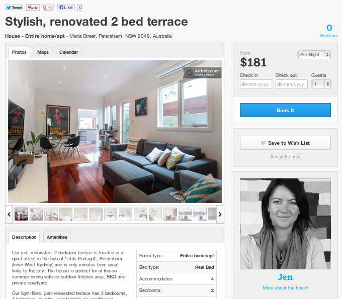 Our place on airbnb. Yours for $180 a night. My girlfriend and I will sleep in the car outside.