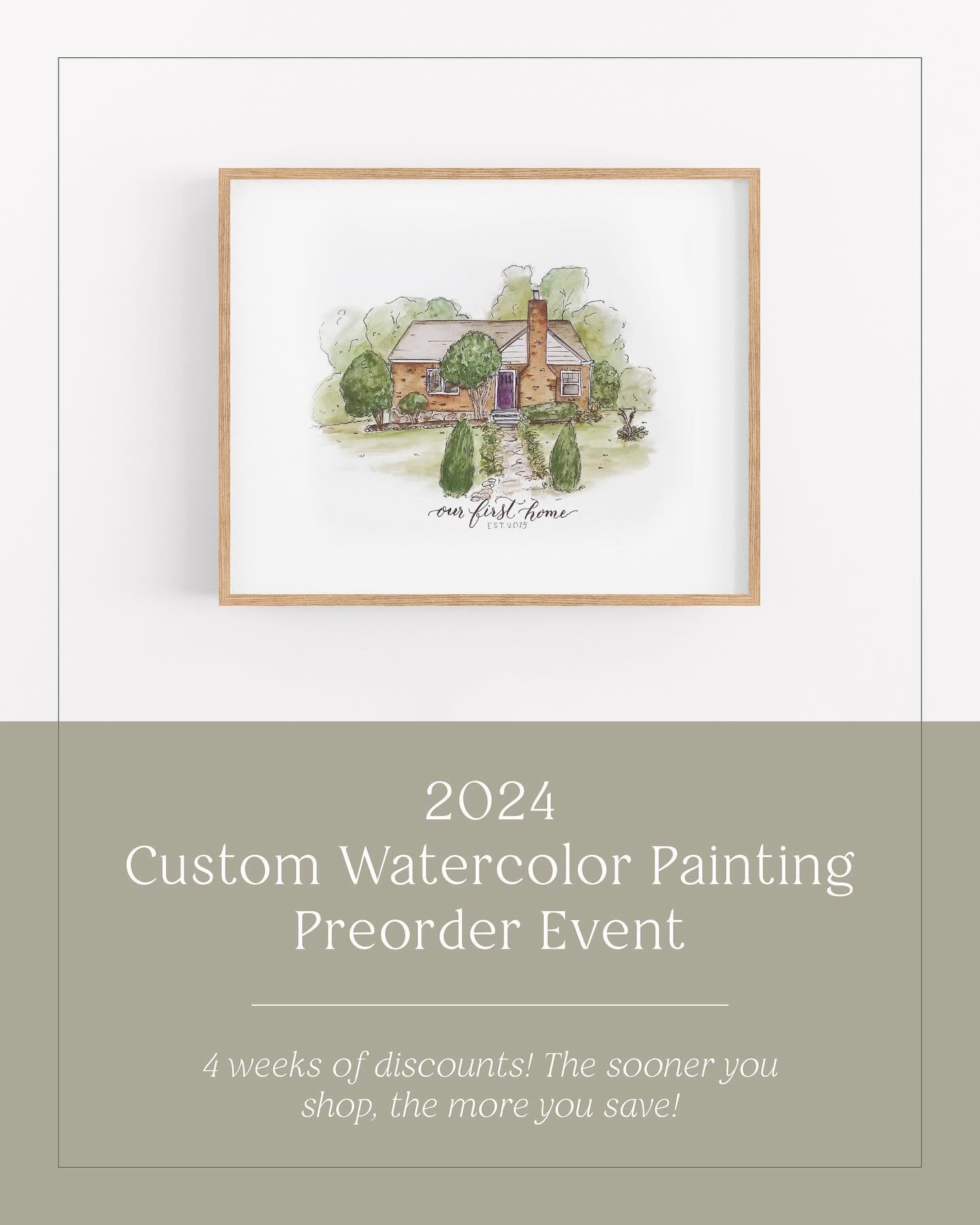 Set your alarms and calendars! ⏰
I&rsquo;m running weekly presale deals for holiday gifting. I know. I know&hellip;Holiday?! But now&rsquo;s the time to start planning for gifts like custom watercolor commissions.

Over the next 4 weeks, each week yo
