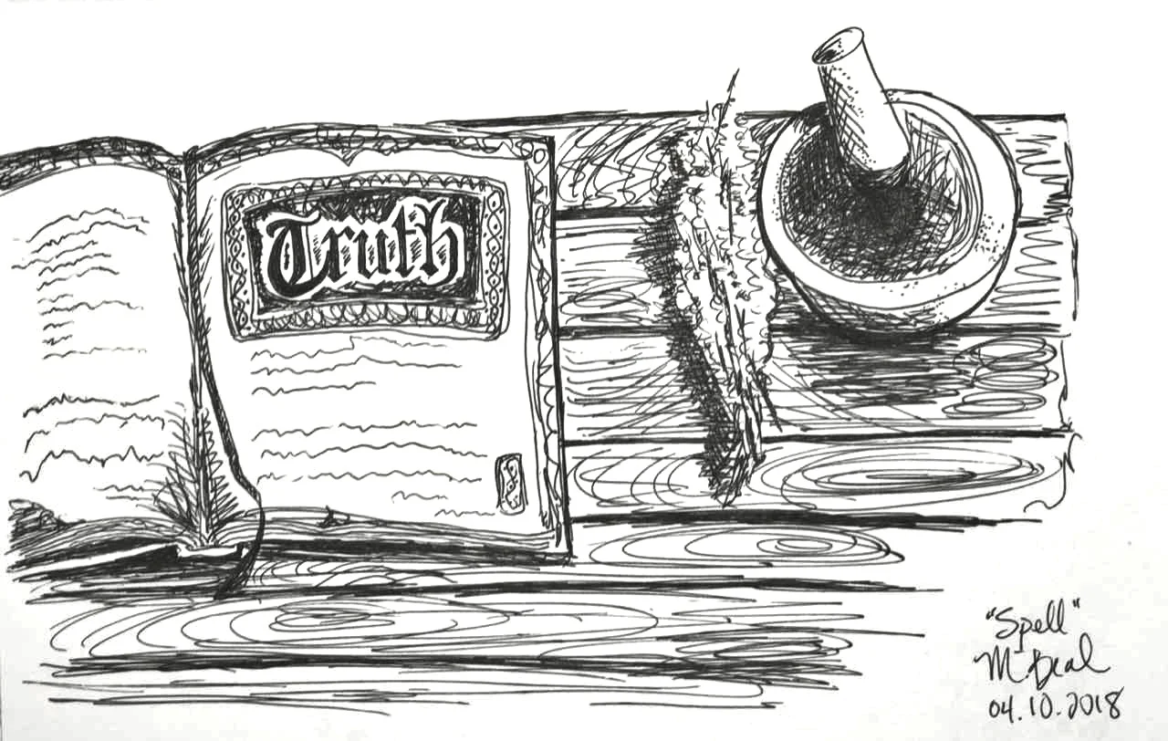 “Spell” Ink, 5”x7”