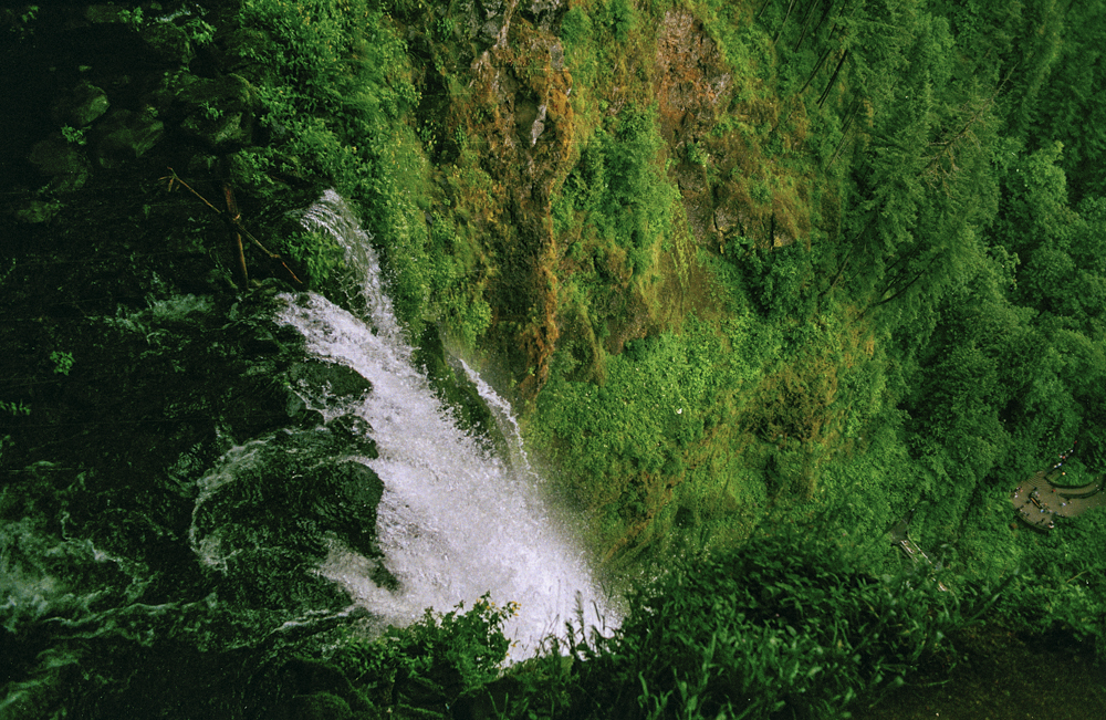 View from the top of Multnomah Falls